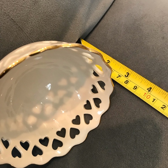 Vintage Cream/gold Heart Collection Trinket/candy Bowl by Lenox 4”x2.5” EUC RARE - Picture 5 of 7